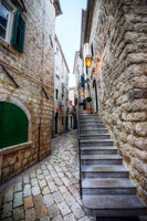 Historic Cobble Alleyway in Kotor Montenegro