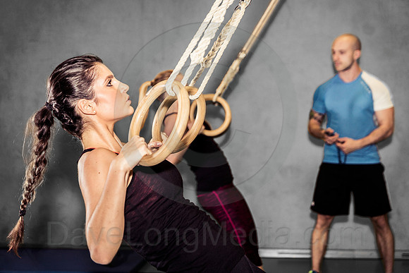Young Women Working Out at Gym