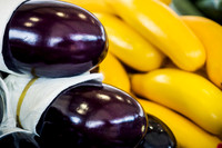 Fresh Eggplant at the Market