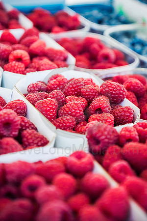 Fresh Raspberries at the Market