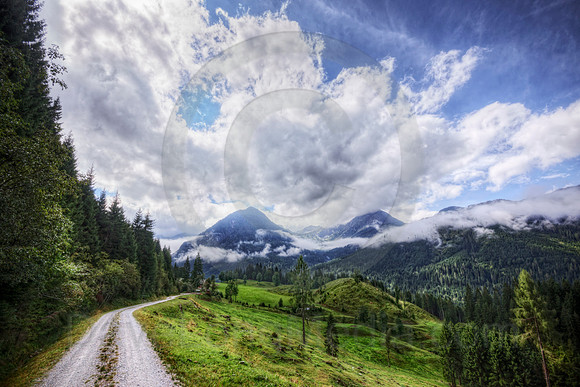 Dirt Road Through the Alps