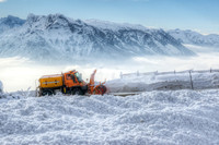 Snowplow in the Alps