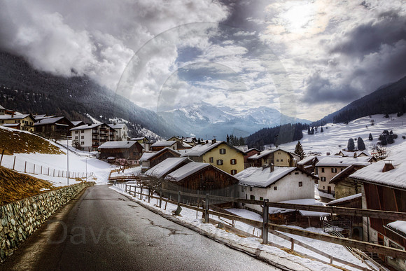 Swiss Village in the Alps