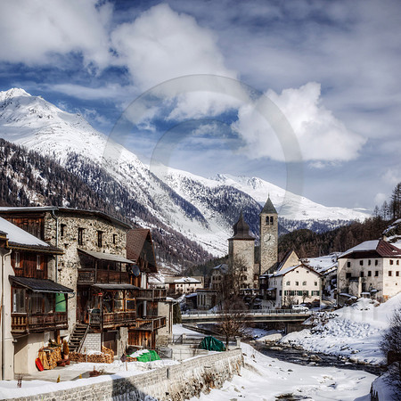 Swiss Village in the Alps