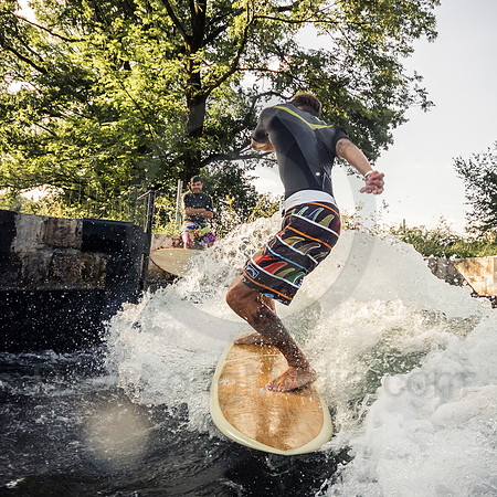 River Surfing on the Almkanal