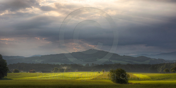 Morning Sunburst over the Countryside