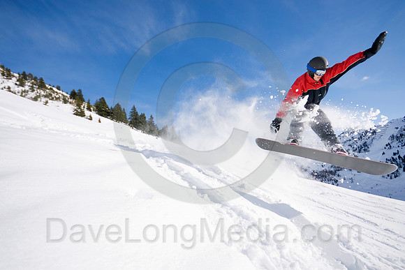 Snowboarding in the Alps
