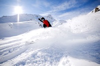 Snowboarder in Powder
