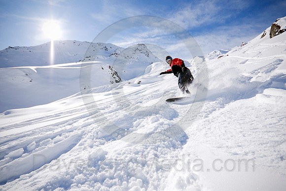 Snowboarder in the Alps