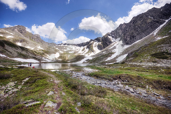 Glacial Lake High in the Alps