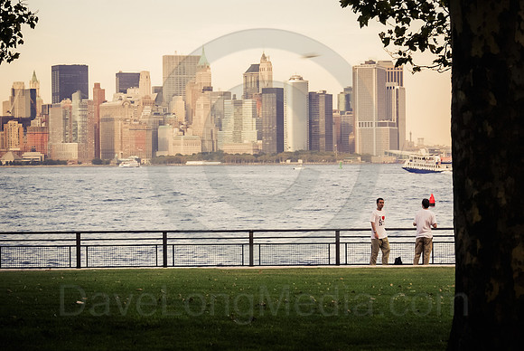 Liberty Island and Manhattan