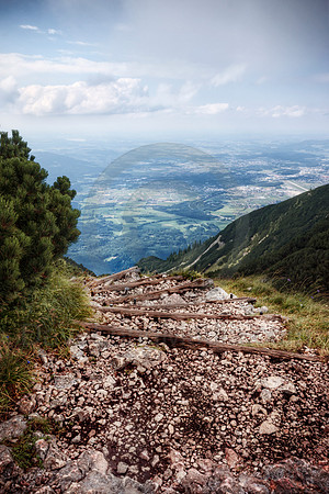 Path Descending into an Alpine Valley