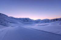 Cross Country Skiing Trail in the Alps