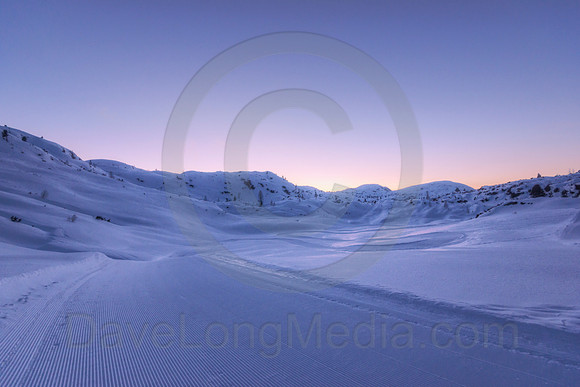 Cross Country Skiing Trail in the Alps