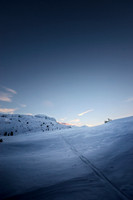 Peaceful Winter Sports High in the Mountains