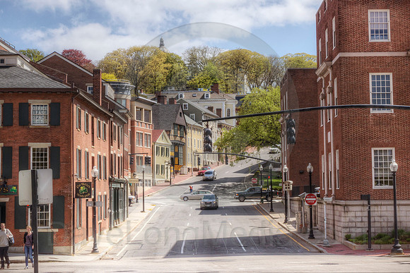 New England City Intersection - Downtown Providence Rhode Island