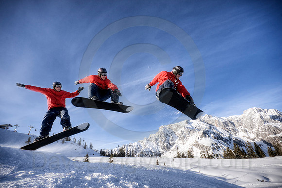 Snowboarder in Midair
