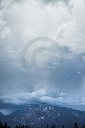 Dramatic Summer Cloudscape Over the Alps