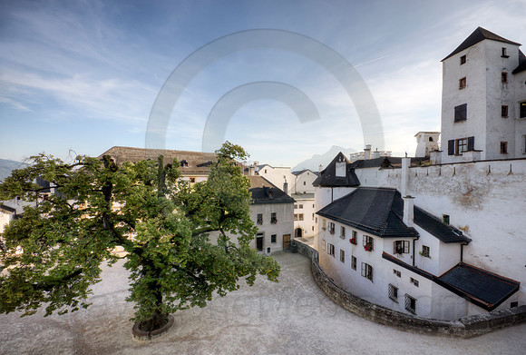 Castle Courtyard in the Alps