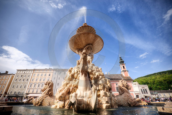Salzburg Residenzplatz Fountain