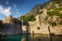 Historic Stone Walls in Kotor Montenegro