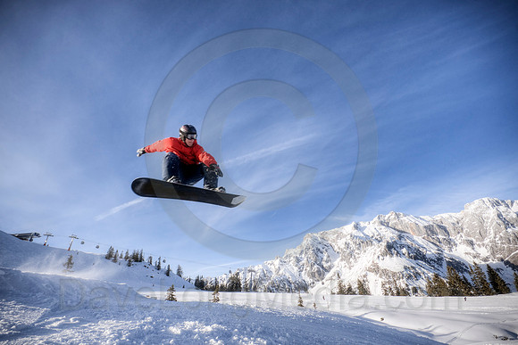 Snowboarder in Midair
