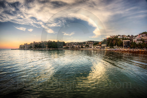Ulcinj, Montenegro on the Adriatic Sea at Sunset