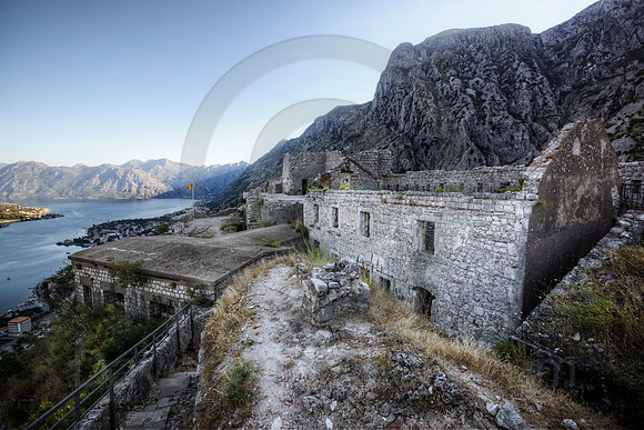 Historic Ruins Overlooking Kotor Bay and City