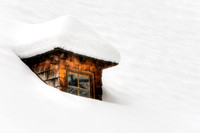Snow-covered Windows in the Alps
