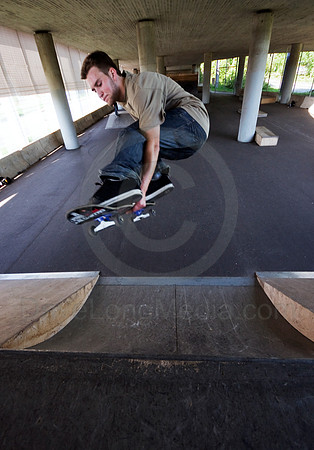 Skateboarder at Skate Park