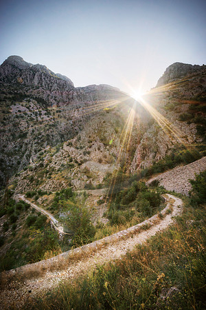 Dramatic Sunlight in the Mountains of Montenegro