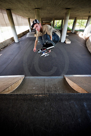 Skateboarder at Skate Park