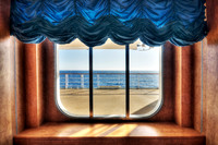 Ocean View through Window