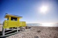 Lifeguard House on a Sunny Beach