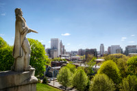 Roger Williams Statue Overlooking Providence Rhode Island