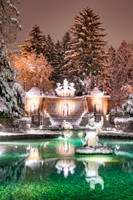 European Palace Gardens in Winter