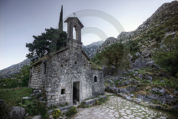 Ruins of San Giovanni Church in Kotor Montenegro