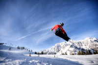 Snowboarder in Midair