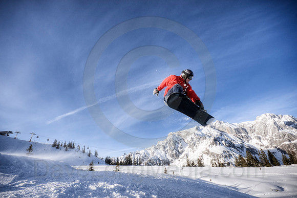 Snowboarder in Midair